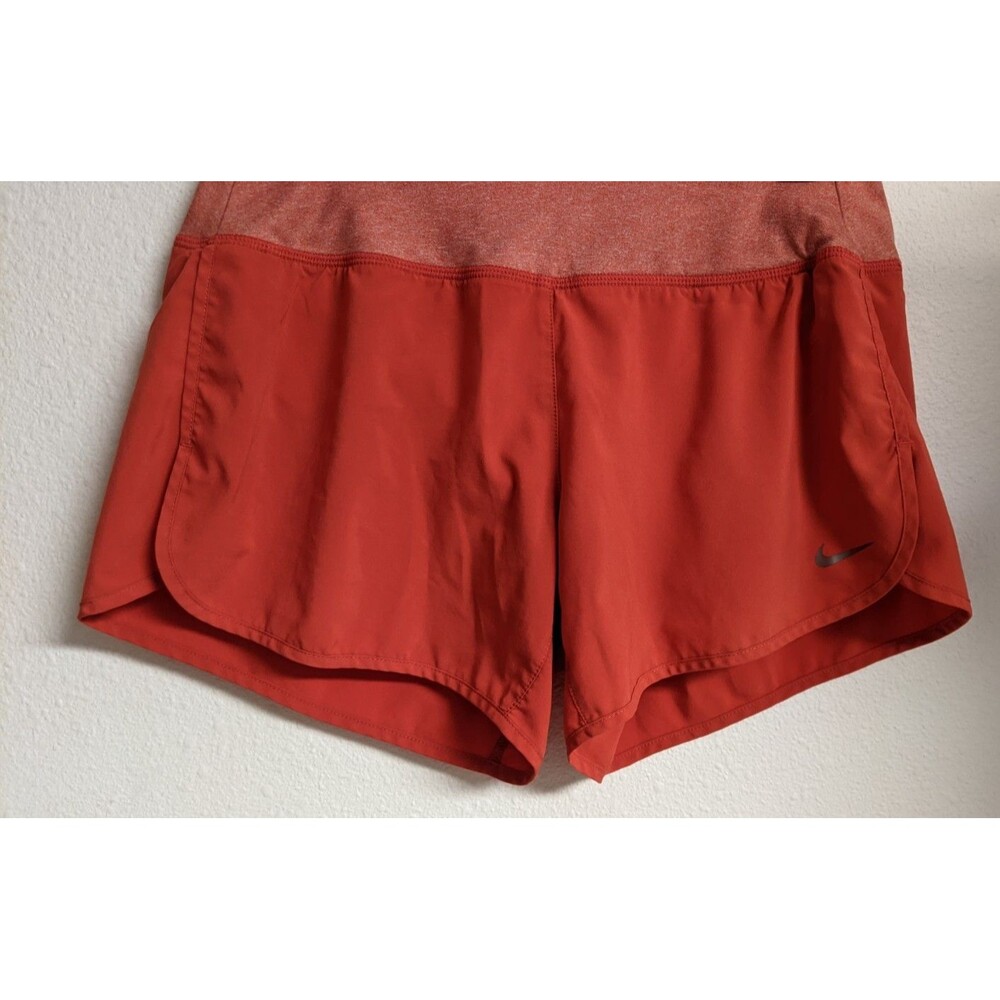 Women's NIKE Orange Athletic Elastic Waist 4" Running Shorts Size Small - Picture 4 of 12